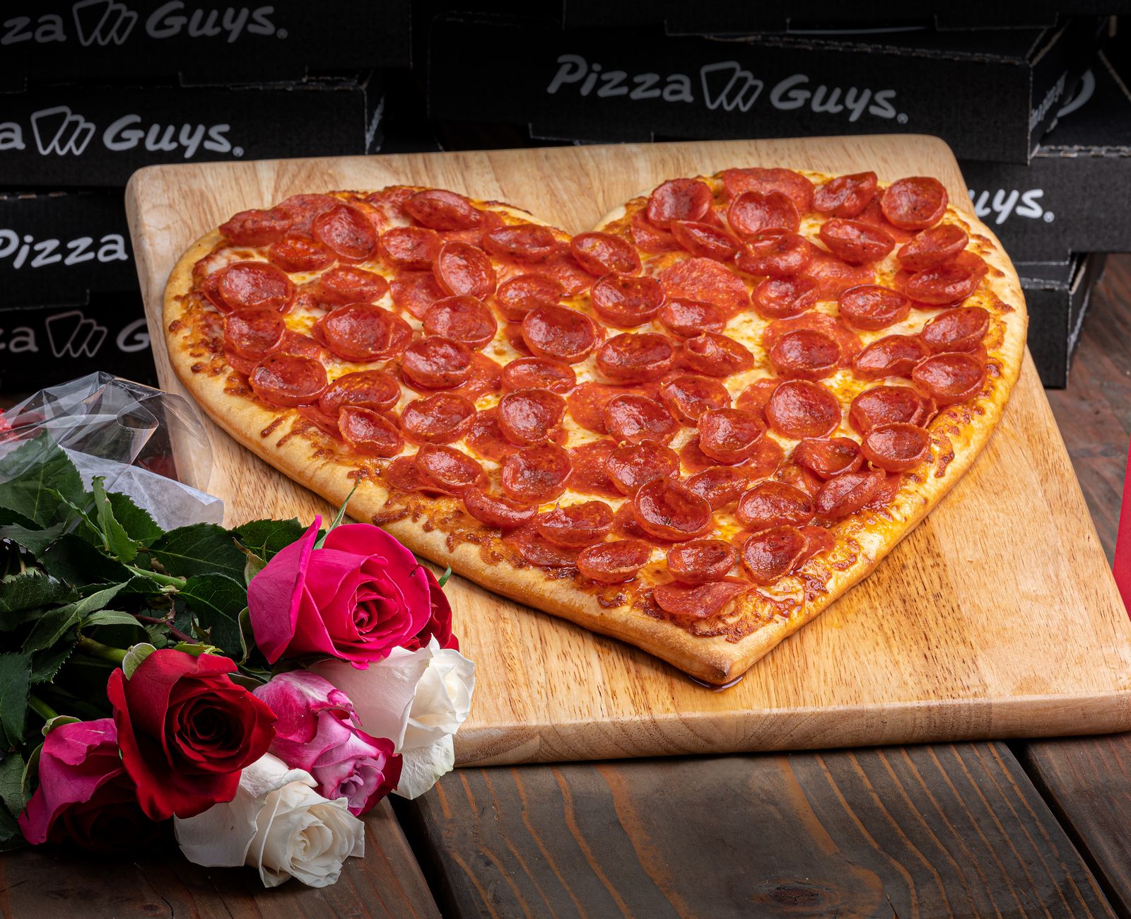 Pizza Guys Celebrates Valentine's Day with Heart-Shaped Pizzas