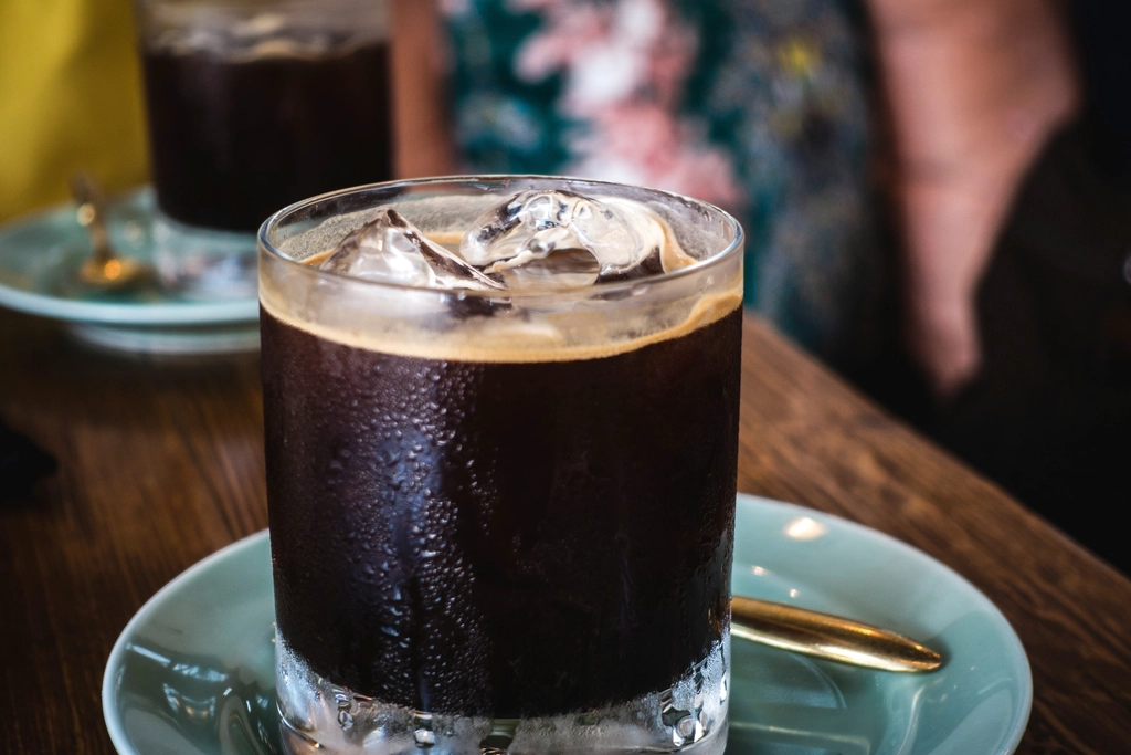 Free iced black coffee saucer