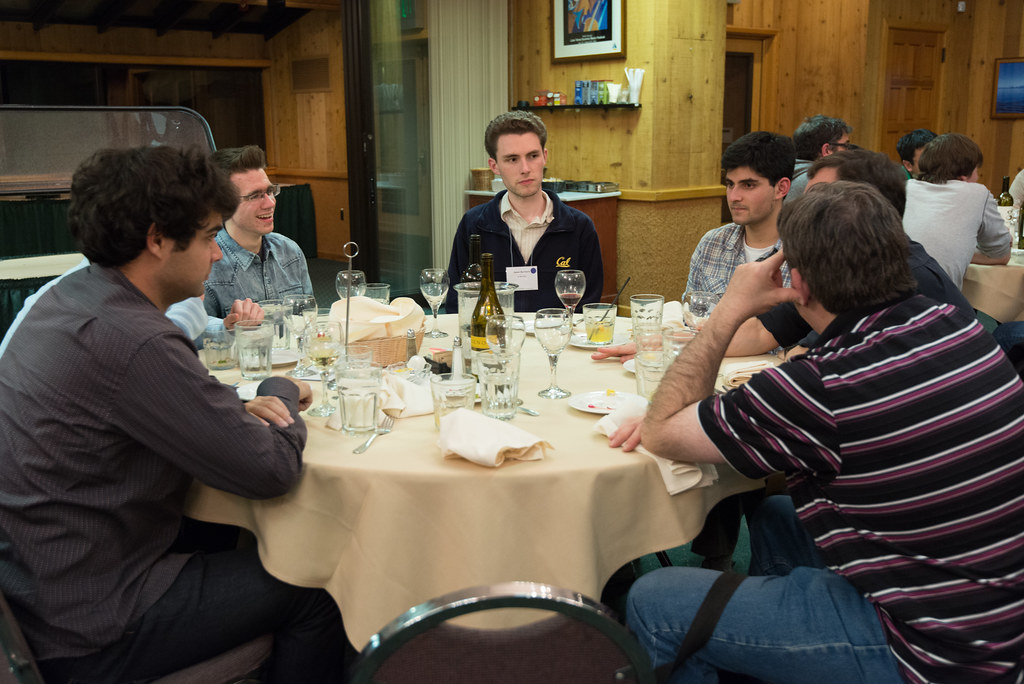 Conversation at Breakout Topic Table during dinner at Par Lab Retreat (1)