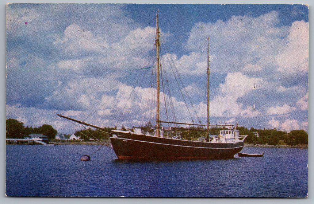 Fishing boats moored in the harbour of Portland, Maine